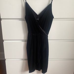 Velvet Black Mini Dress
